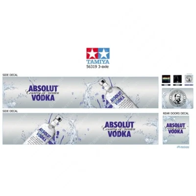Tamiya 14th Scale 56319 56302 Reefer Box ABSOLUT Vodka Trailer Decals Stickers - Image 1 of 4