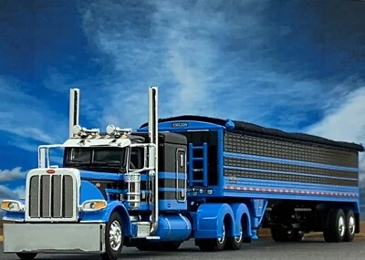 PETERBILT 389 1/64 DCP CON CAMA PLANA 63" Y REMOLQUE WILSON GRAIN Foto 1 de 4