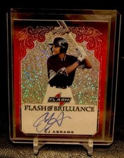CJ Abrams 2019 Leaf Flash Auto Flash Of Brilliance Red Refractor #FB-CJA #1/5 RC