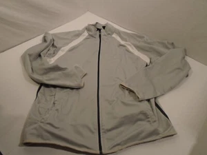 Starter light weight Jacket Mens Size Large Grey Full Zip pockets Track Varsity - Picture 1 of 5