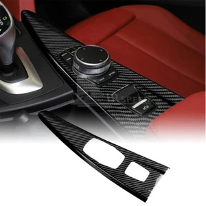 Center Multimedia Panel Cover REAL HARD Carbon Fiber Fit For BMW F33 F83 2013-20 - Picture 1 of 8