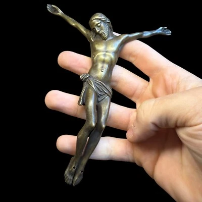 Ancien Christ En Croix & XIX Eme Siècle &  Bronze  - Photo 1/4