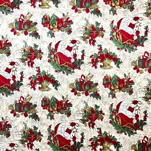 Classic Holiday by RJR Fabrics Christmas Santa Claus Fabric 1 YARD 100% Cotton - Picture 1 of 12