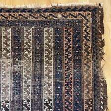 Antique Rug 3' x 5' 1 Brown Tribal Wool Oriental Rug