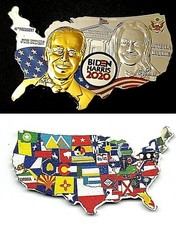 Joe Biden Gold Silver Coin Map Flags President USA Autograph Trump Americana UK 