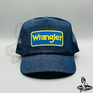 Gorra Wrangler Vintage Retro Denim Camionero Malla Cuerda Snapback Gorra Años 90 Rodeo - Imagen 1 de 9