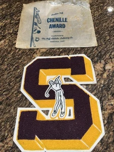 Vintage 1950s Golf Letterman Jacket Letter Patches Greensville Ohio - Bild 1 von 5
