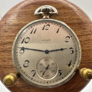 Vintage 1926 Elgin Grade 303 12s Model 3 7J Pocket Watch RUNS - Picture 1 of 15