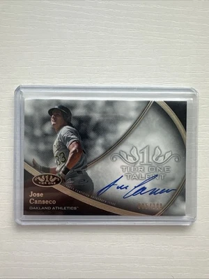 2020 Topps Tier One Tier One Talent Auto /299 Jose Canseco #T1TA-JC Auto - Image 1 of 2