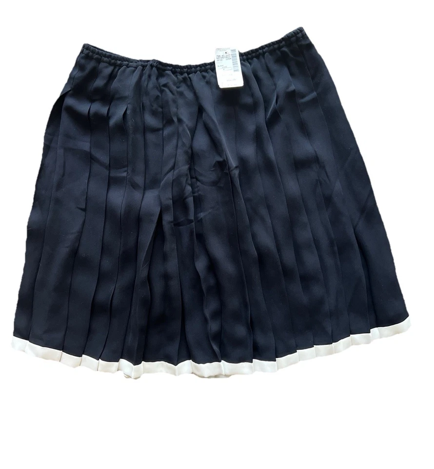 Falda midi de seda Linda Allard Ellen Tracy para mujer talla 4 plisada completa sin forro nueva con etiquetas Foto 1 de 4