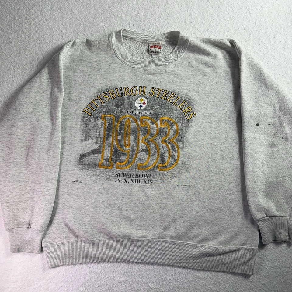 Vintage Pittsburgh Steelers Super Bowl Crewneck Size XL Nutmeg NFL 90s USA Rare - Image 1 of 4