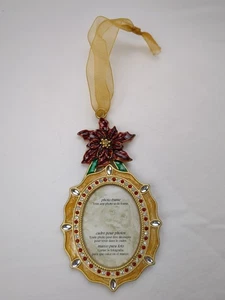 Adornos de marco de fotos de diamantes de imitación de metal esmaltado de pascua y copo de nieve - Imagen 1 de 9