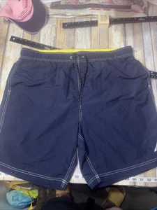 Nautica Herren Gr. XL Gummibund Badehose Shorts Mesh gefüttert blau & gelb - Bild 1 von 11