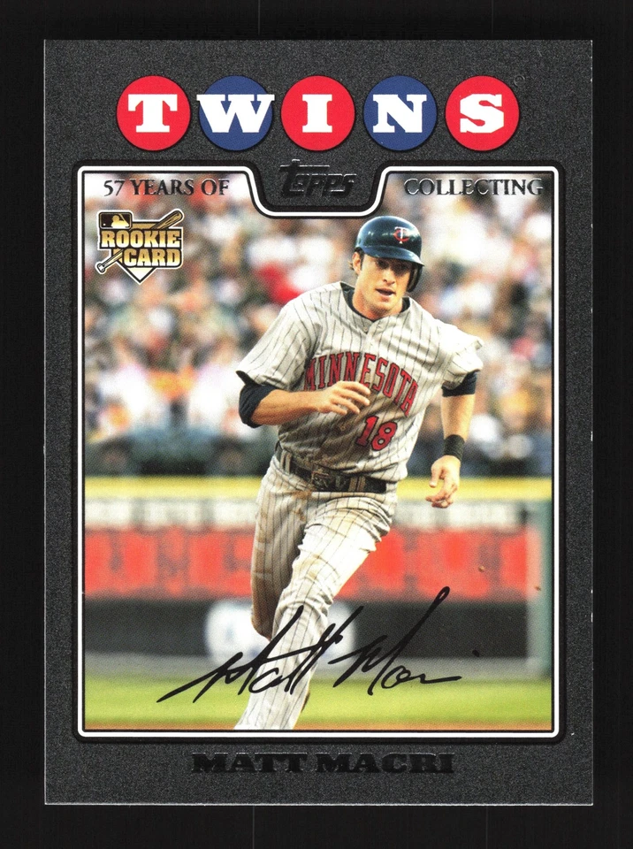 Matt Macri Minnesota Twins 2008 Topps Update Black #UH261 SN /57 - Image 1 of 2