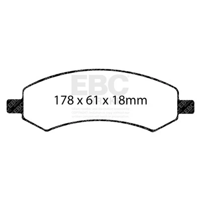 Pastillas de freno extra resistentes EBC Brakes ED91738 para camión/SUV Foto 1 de 3