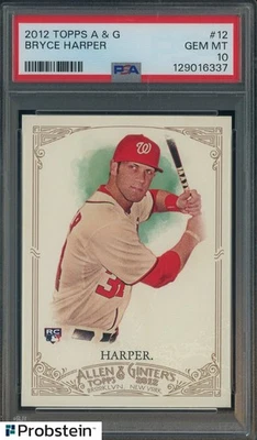 Topps Allen & Ginter #12 2012 Bryce Harper Nationals radiocontrol novato PSA 10 GEMA como nuevo Foto 1 de 2