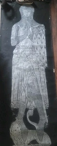 Original Brass Rubbing of Sir Robt. De Bures, Acton Parish Church, Suffolk, UK - Picture 1 of 6