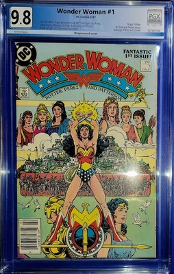 1987 WONDER WOMAN #1 9.8 Graded. UNTRA RARE NEWSSTAND! ONLY COPY ON EBAY!  - Image 1 of 4