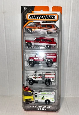 Matchbox 2007 Custom International WorkStar Brush Fire Truck & Ambulance 5-Pack - Image 1 of 4