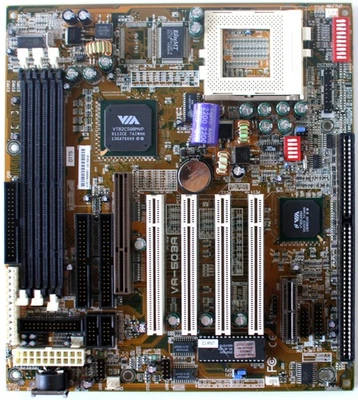 Motherboard, fic va-503a, socket 7, 4pci , 1 isa, amr audio adapter, at form fa - Image 1 of 2