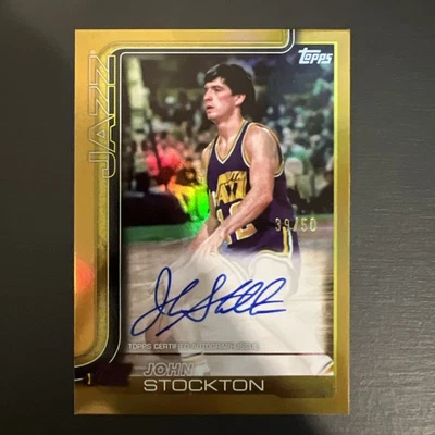 John Stockton 2025-26 Topps Flagship Gold Real One Auto/50 #TFRA-JS Jazz Foto 1 de 2