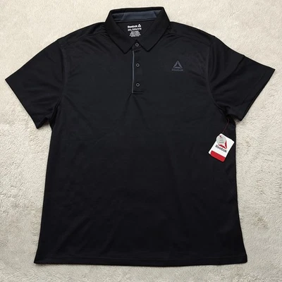Camisa Polo Reebok Performance Para Hombre 2XL Negra Golf Tenis Calce Clásico Nueva con Etiquetas Foto 1 de 4