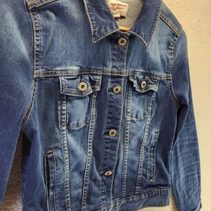 Arizona Jean Co Niñas M Azul Jean Chaqueta Remache Botones Corto Elastizado Bolsillos - Imagen 1 de 19