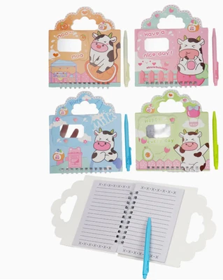 Cow Mini Notepad Diary Notebook with Pen N Mirror - Image 1 of 2