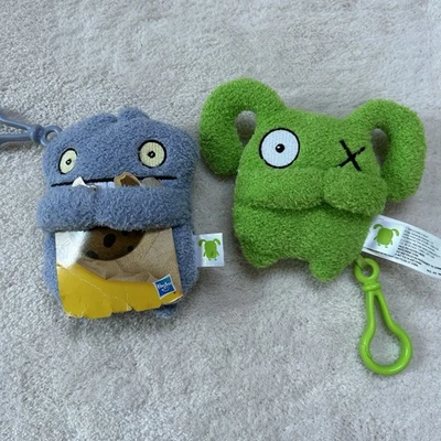 Ugly Dolls Ugly Doll Plush Keychain/ Backpack Clip Lot Green Ox & Blue Babo - Image 1 of 4