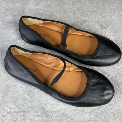 Lucky Brand Shoes Womens Size 8.5 Black Ballet Flats Leather Slip On Comfort - Image 1 of 4