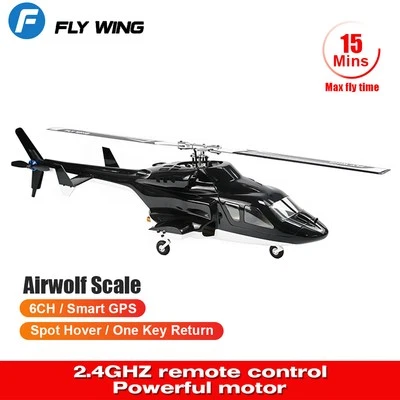 FLYWING Airwolf RC Helicopter RTF 6CH 3D Hover One Key Return Aircraft 2 Battery - Image 1 of 4
