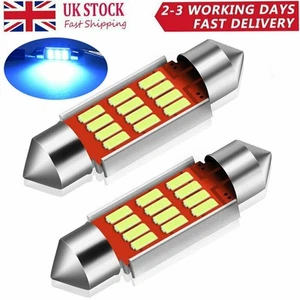 2x 12V 36mm Car Panel Indicator Lamp Warning Light Blue LED Metal Truck Boat - Picture 1 of 9