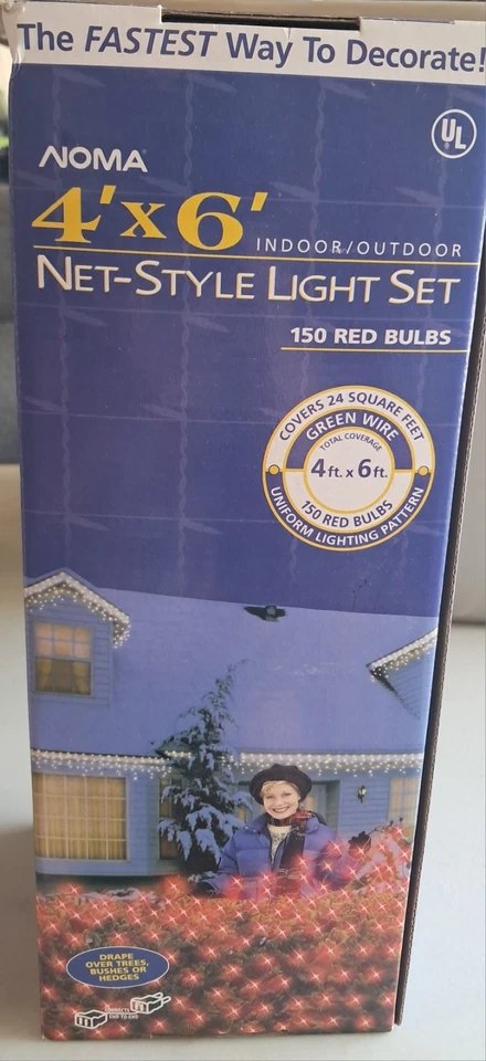 Mini luces de red rojas NOMA 150 4"x6" Bush Net Navidad Foto 1 de 1