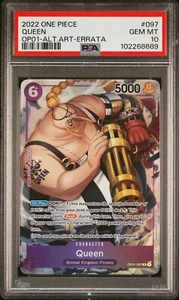 PSA 10 GEM MINT - QUEEN Alternate Art OP01-097 - One Piece Romance Dawn - Picture 1 of 2
