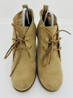Sperry Top Sider Harlow Wedge Leather Womens Size 8.5 M Suede Booties Lace-Up