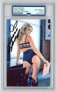 Kenna James signiertes Foto (PSA) sexy Erotik Filmstar heiße Schauspielerin Model - Bild 1 von 2