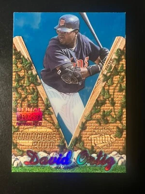 2000 Pacific Invincible Holographic Purple #85 David Ortiz #'d 10/299 Twins - Image 1 of 3