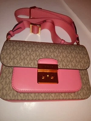 BOLSO CINTURÓN MICHAEL KORS SLOAN EDITOR o CROSSBODY MK NUEVO con Etiquetas Rosa Foto 1 de 4