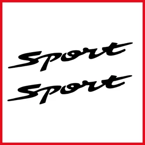 'SPORTS' CAR LOGO CAR STYLING VINYL DECAL TRANSFER STICKER TUNNING RACING x2 - Picture 1 of 5