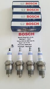Bosch Spark Plug Set (4) Volvo B18,B20, 122, 142,144,145,164, 544,1800's  Opel
