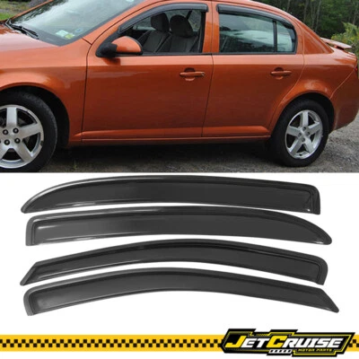 For 05-10 Chevy Cobalt Sedan Acrylic Window Visors Rain Sun Guard 4Pc Set - Image 1 of 4