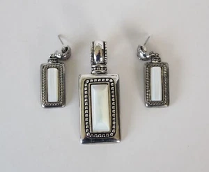 Premier Design SUMMIT Silver Jewelry Earrings Pendant Faux Mother Of Pearl Stone - Picture 1 of 2