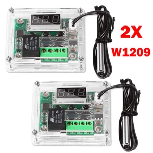 2x W1209 DC12V Digital Thermostat Temperature Control Switch Sensors With Case - Picture 1 of 8