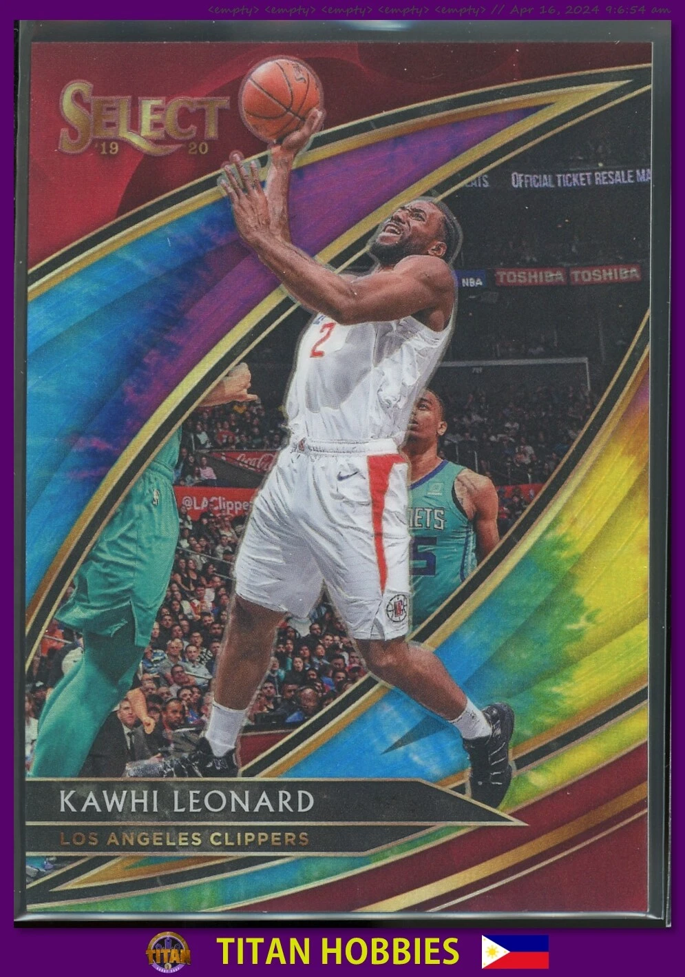 2019-20 Panini Select Courtside Tie-Dye #269 Kawhi Leonard Tie Dye Prizm /25