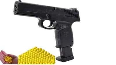 Air Pistol For Kids | Safe and Long Range | 6MM | 150 Plastic Bullets Free ship - image 1 of 4