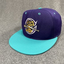 VTG 90s Charleston RiverDogs Pro Line Hat Cap Texas Rangers MiLB Size 7 ½ Purple