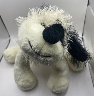 Ganz Webkinz Black & White Cheeky Dog Plush Toy 8" Retired No Code HM192 - Image 1 of 4
