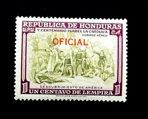 HONDURAS Stamp - 1952 Air Mail Official Red Overprint Sn CO52 Mint OG VLH r71 - Picture 1 of 2
