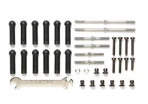 Tamiya 54572 RC DT03 Full Turnbuckle Shaft Set (Upper Arms&Tie Rod) Hop Up Parts - Image 1 of 1