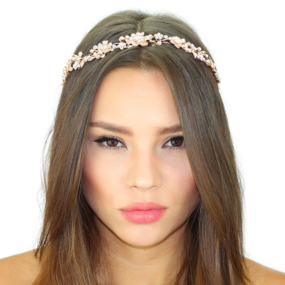 Kristin Perry Crystal Vines Bridal Tiara Headpiece Headband Hair Jewelry - Image 1 of 1